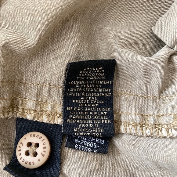 Sanctuary Tan Rolled Up Cropped Pants Size 27 - Picture 5 of 6